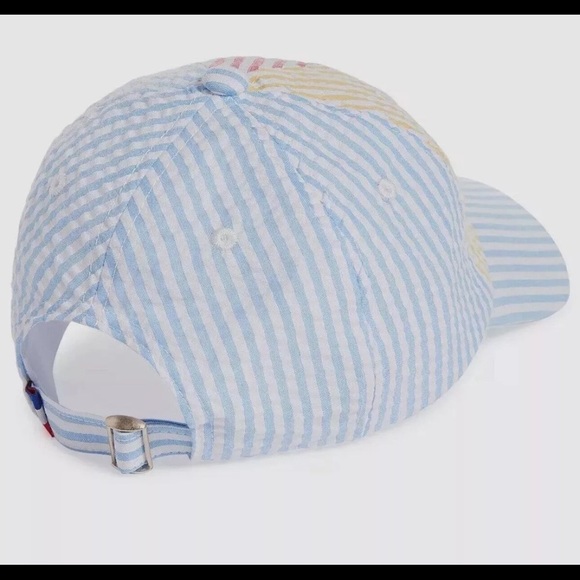 NWT Club Room unisex Summer Rainbow Striped Baseball Golf Hat Cap one size blue - Picture 2 of 6